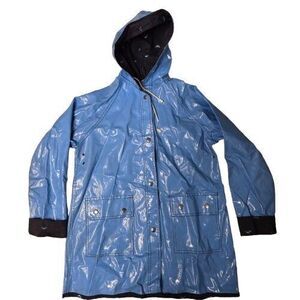 Kidcore Vintage Blue Classic Rain Coat 14 Ducks Gorpcore Heritage Cozy Outdoor